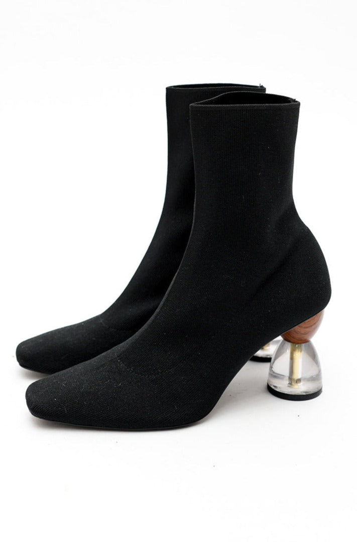 Uterque Black Sock Boot