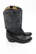 Load image into Gallery viewer, Vintage Black Authentic Cowboy Boots
