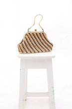 Load image into Gallery viewer, Vintage 60&#39;s Raffia, Wood Beaded Bag

