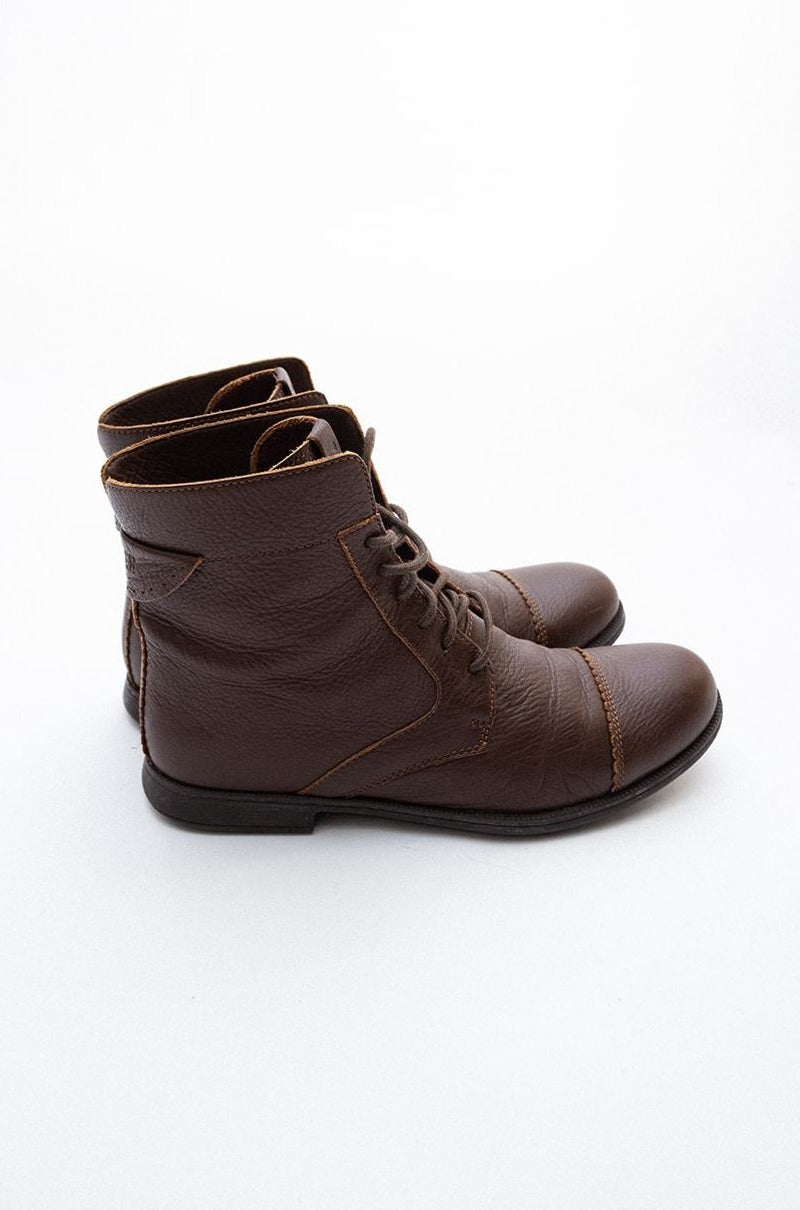 Brown Leather Camper Boot NEW