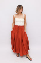 Load image into Gallery viewer, Ginger &amp; Smart Silk Terracotta Maxi Skirt
