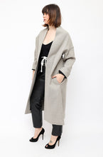 Load image into Gallery viewer, Bassike Grey Rope tie Coat
