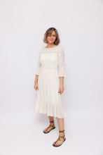 Load image into Gallery viewer, Morrison Cream Silk Lace Detail Dress
