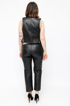 Load image into Gallery viewer, Vintage Black Leather Vest
