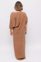 Load image into Gallery viewer, Bassike Tribal Patterned Jersey &amp; Linen Maxi Dress
