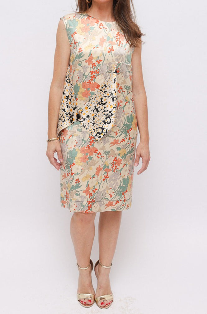 Celine NWT Double Silk Floral Mini Dress