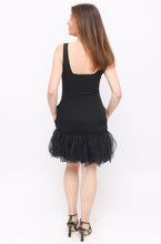 Load image into Gallery viewer, Whistles Black Tulle Detail Mini Dress
