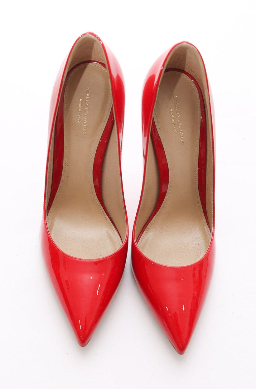 Scanlan Theodore Red Patent Leather Heels