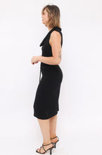 Load image into Gallery viewer, Vintage Black Lurex Stretch Dress
