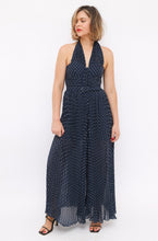 Load image into Gallery viewer, NWT Self Portrait Navy Polka Dot Jumpsuit
