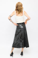Load image into Gallery viewer, Witchery Charcoal Sequin Skirt
