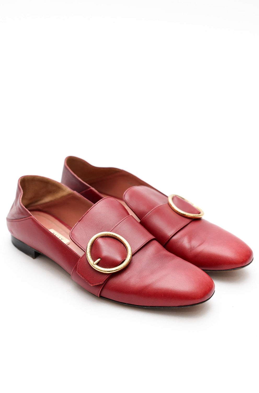 Bally Red Leather Loafer/Mule
