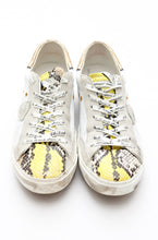 Load image into Gallery viewer, Philippe Model Yellow Snake Print Distressed Detail Sneakers
