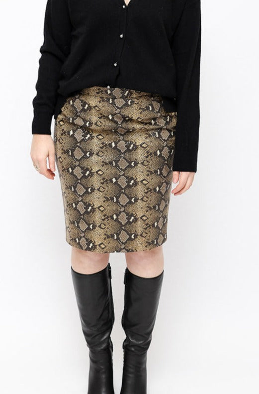 Yves Saint Laurent Vintage Faux Snake Skin Skirt