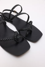 Load image into Gallery viewer, A.Emery Black Braided Leather Sandal NEW
