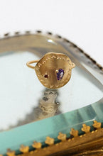 Load image into Gallery viewer, Gold Plated Amethyst Handmade Ring
