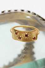 Load image into Gallery viewer, Gold Plated Garnet Ring
