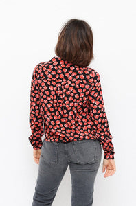 Ganni black & red floral Shirt