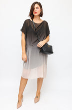Load image into Gallery viewer, Zambessi Silk Grey Ombre Shift Dress
