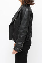Load image into Gallery viewer, Reformation Leather Jacket Lace up Detail

