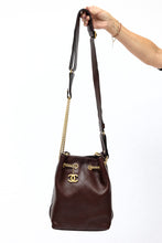 Load image into Gallery viewer, Chanel Chocolate Gabrielle Bucket leather crossbody bag
