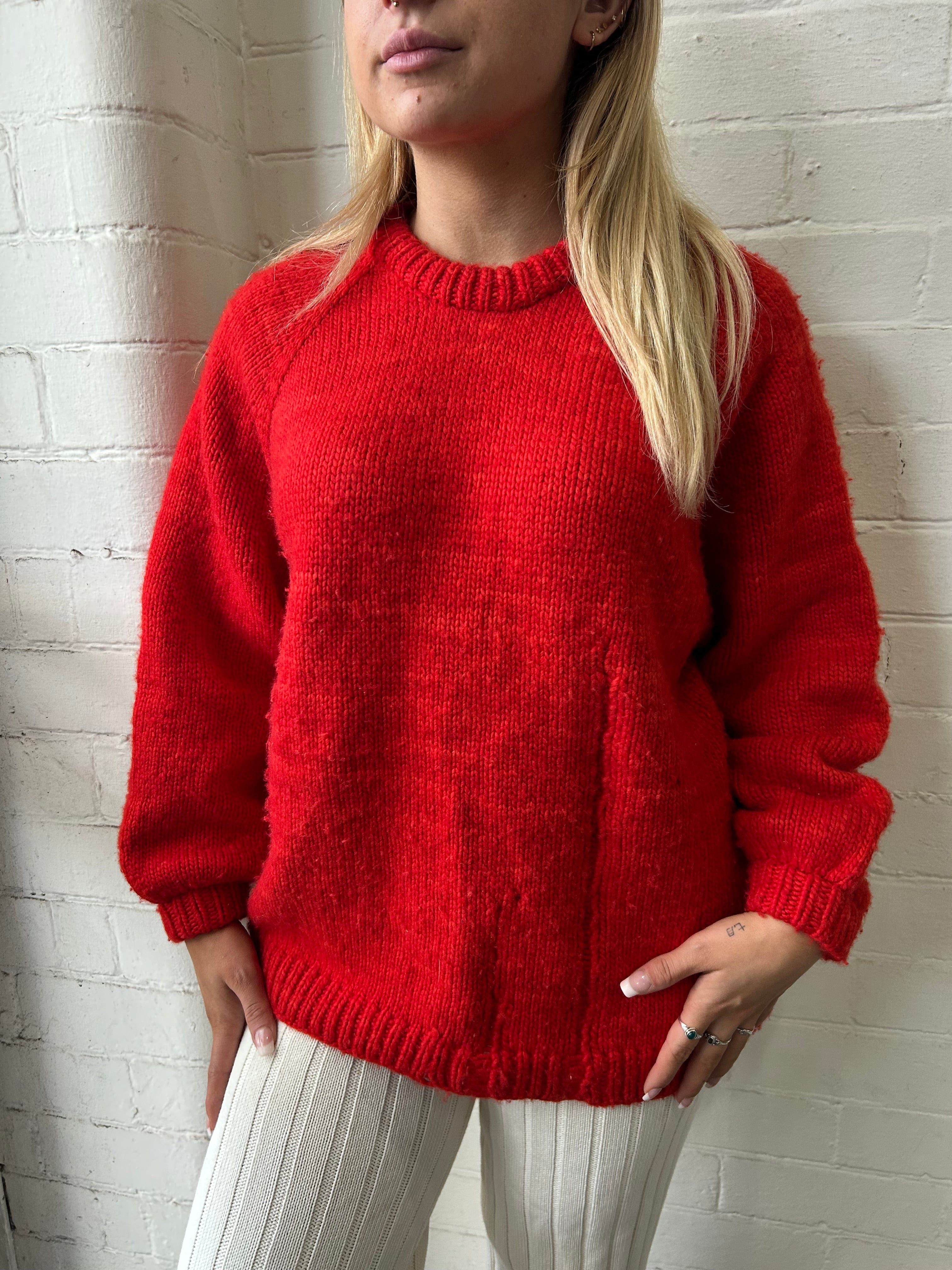 Wolfgang Scout Red Sustainable Hand Made Jumper