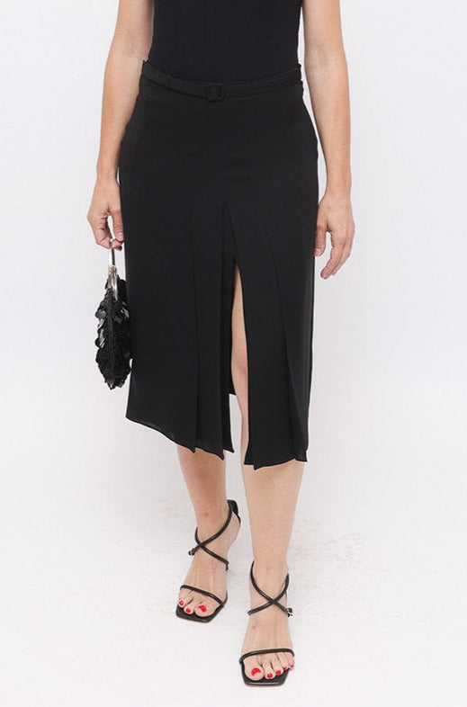 NWT Gucci black silk skirt