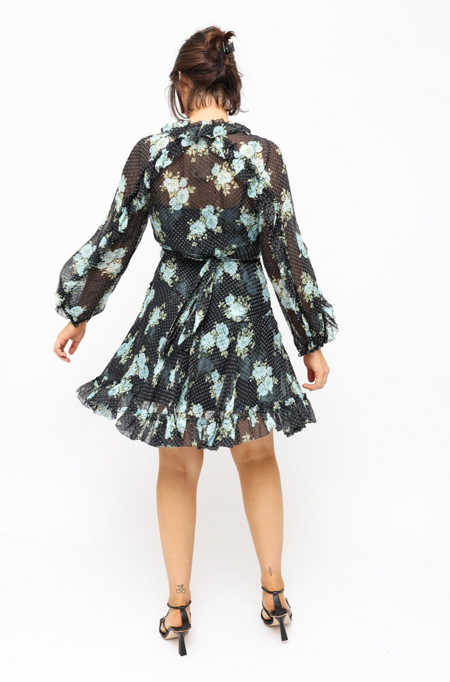 Zimmermann Blue Floral Mini Dress