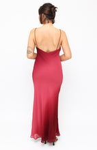Load image into Gallery viewer, Vintage Red Silk Hues Evening Dress
