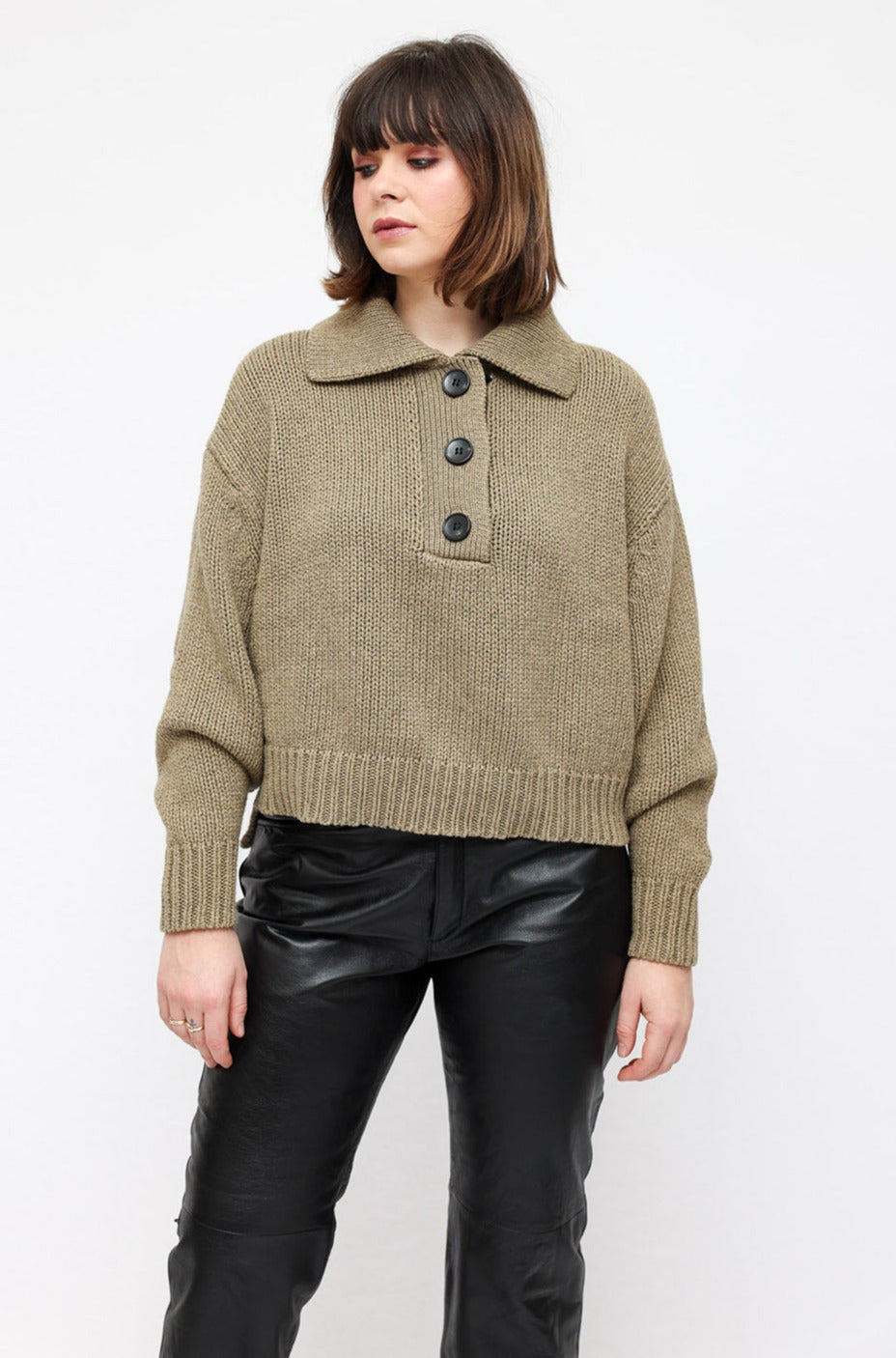 Bassike Collared Chunky Knit