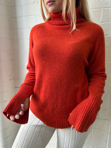 Lee Mathews 100% Cashmere polo neck jumper