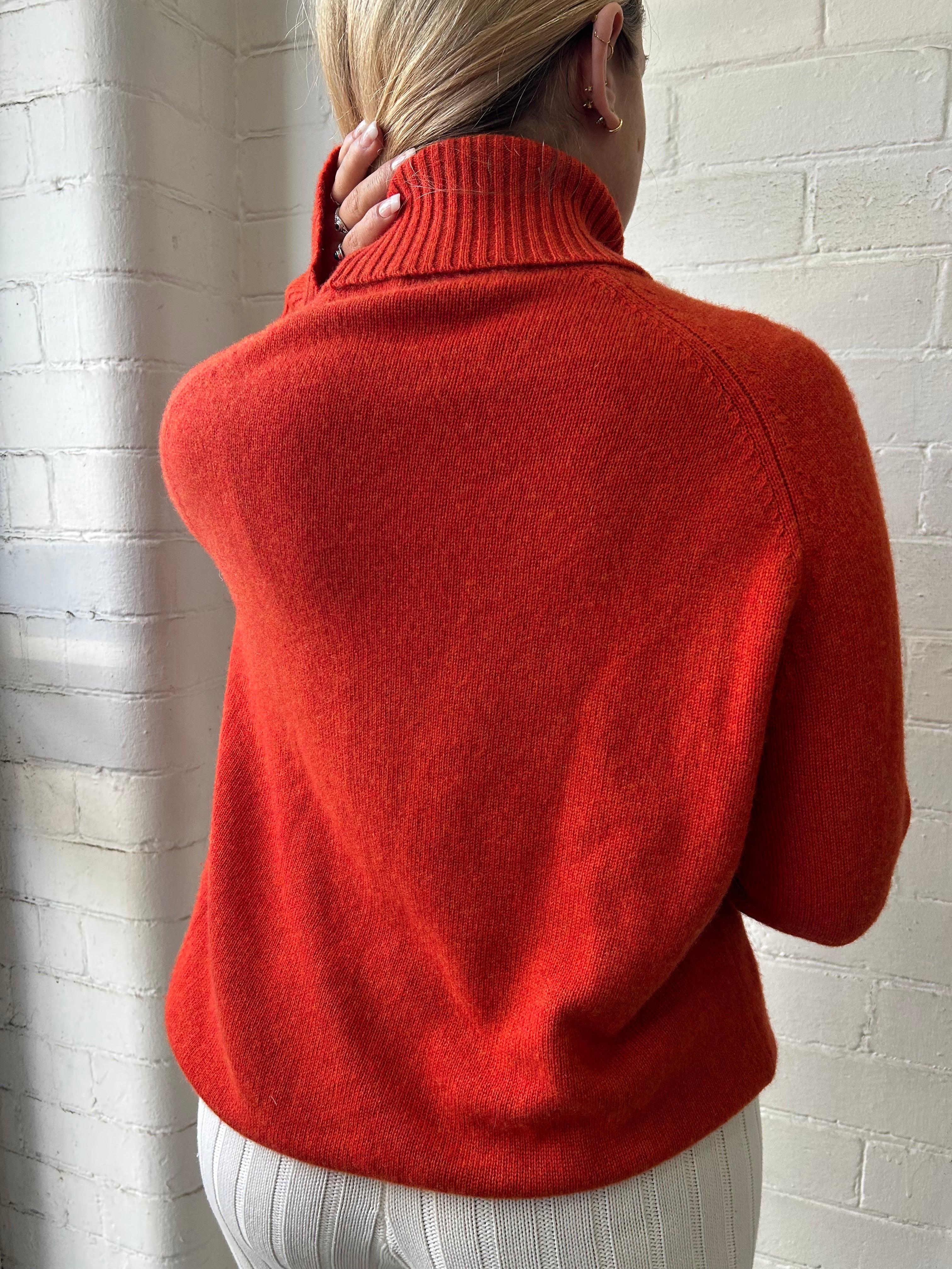 Lee Mathews 100% Cashmere polo neck jumper