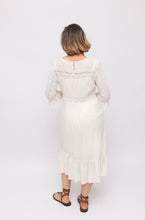 Load image into Gallery viewer, Morrison Cream Silk Lace Detail Dress
