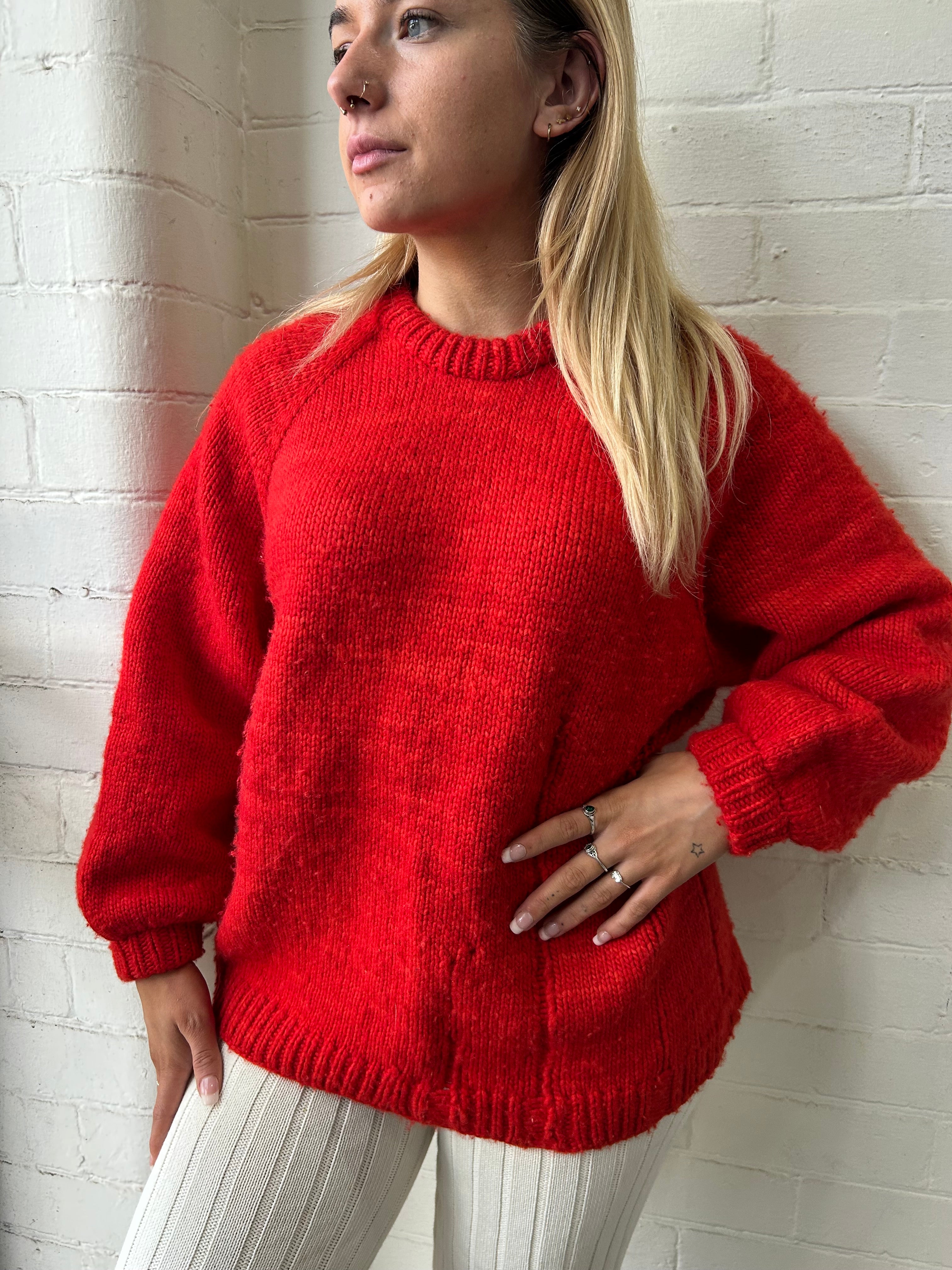 Wolfgang Scout Red Sustainable Hand Made Jumper