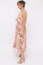 Load image into Gallery viewer, Lover Silk Floral Halter Neck Dress
