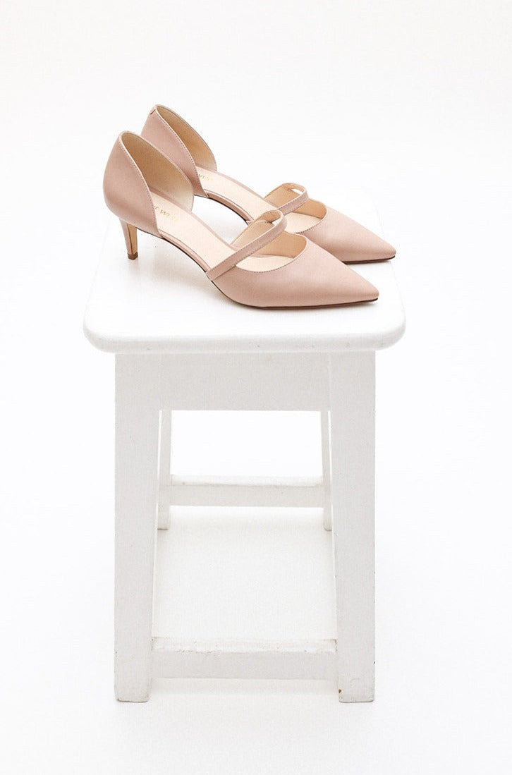 Nine West Nude Kitten Heel