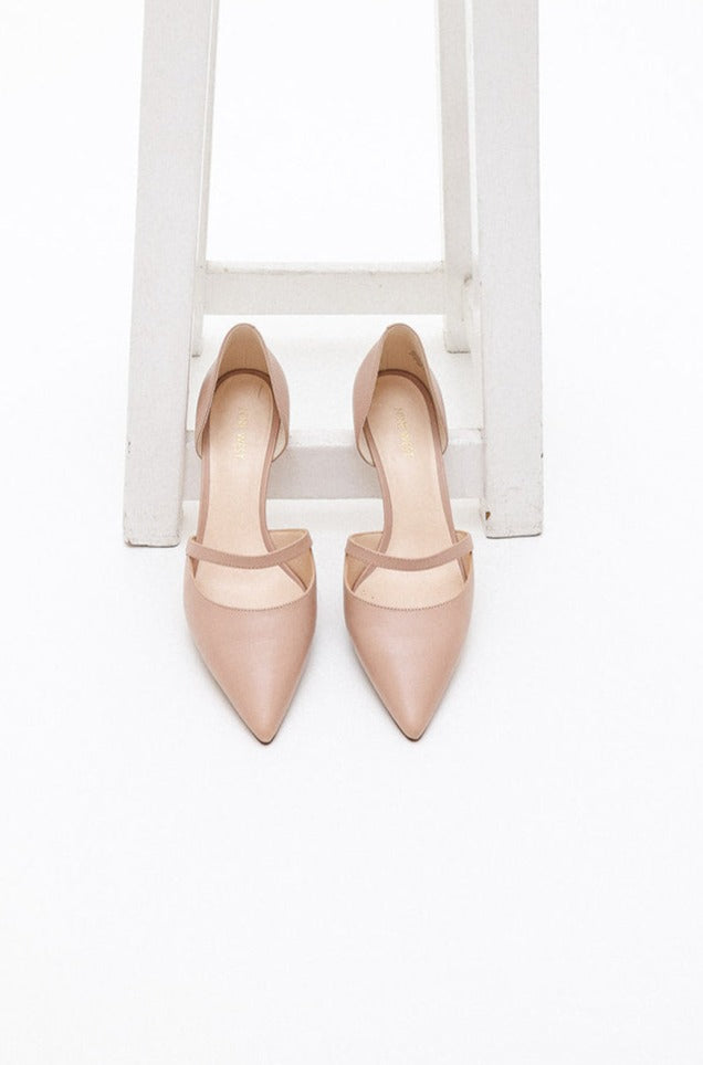 Nine West Nude Kitten Heel