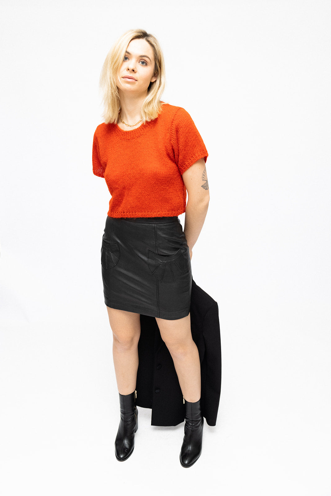 Arabella Ramsay Mini Leather Skirt