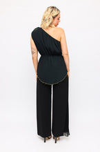 Load image into Gallery viewer, Vintage Pleated Gold Lurex Trimmed Top

