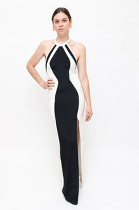 Arthur Galan Black & White Gown