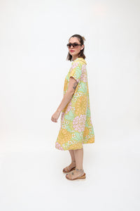 Vintage 60s Pastel Floral Dress