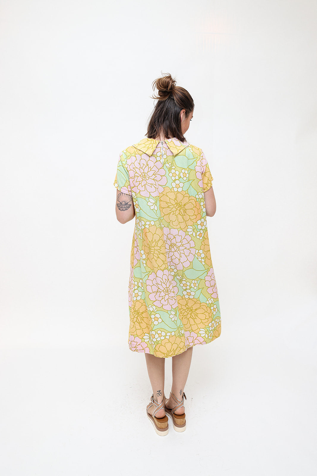 Vintage 60s Pastel Floral Dress