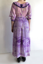 Load image into Gallery viewer, 1970s Floral Ruffle Maxi Dress
