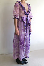 Load image into Gallery viewer, 1970s Floral Ruffle Maxi Dress
