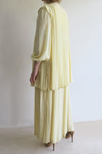 Load image into Gallery viewer, 1980s Silk Pleated Maxi and Cape Set
