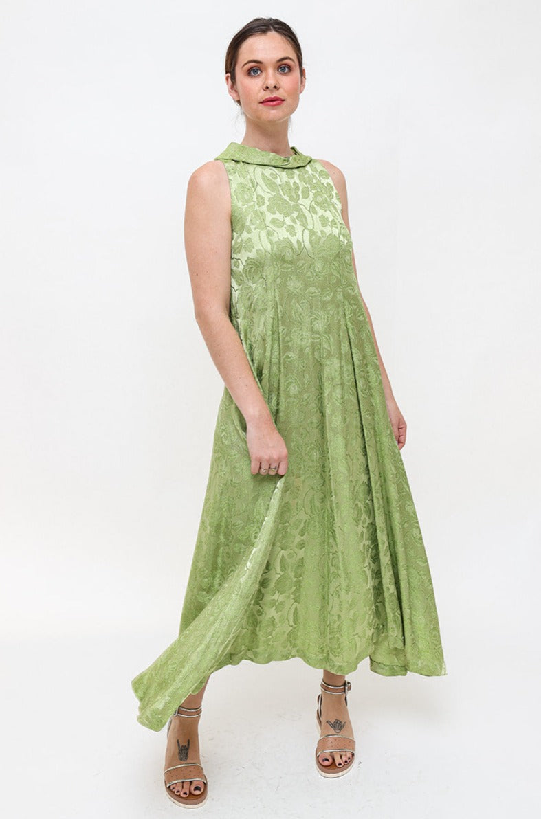 Vintage 70's Green Lurex Dress