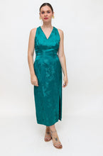 Load image into Gallery viewer, Vintage Emerald Oriental Print Dress
