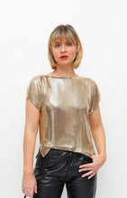 Load image into Gallery viewer, Whiting Davis Gold Mesh Top
