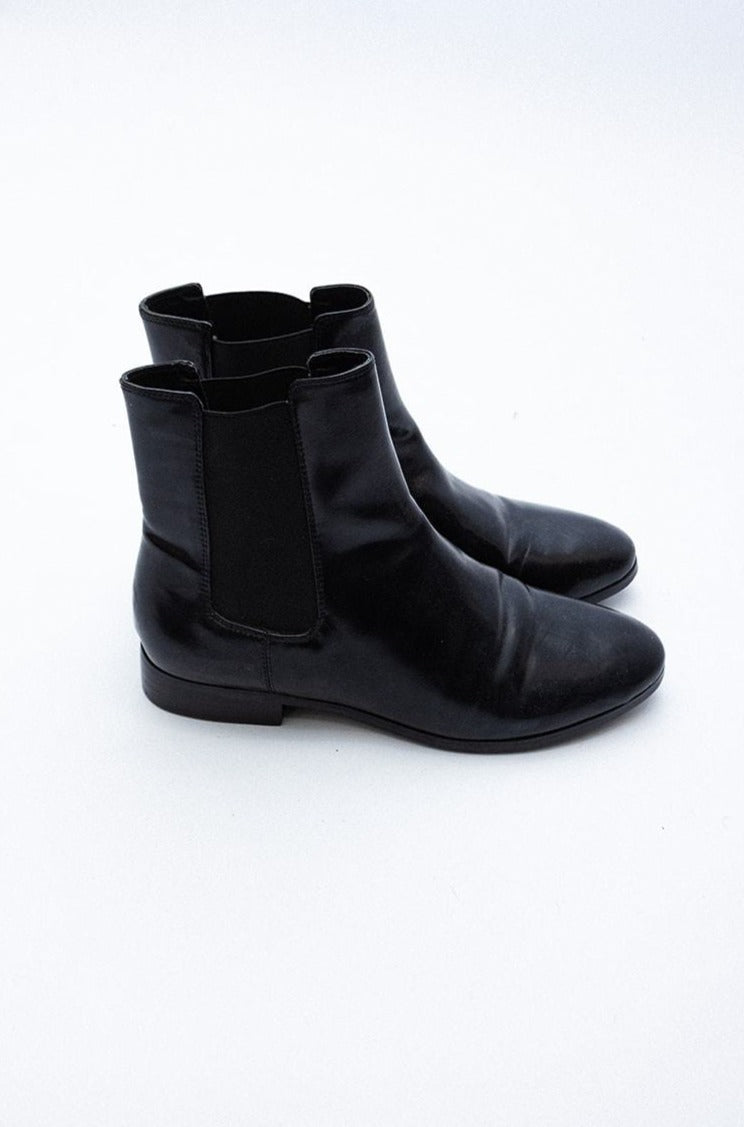 Marcs Black Leather Ankle Boots