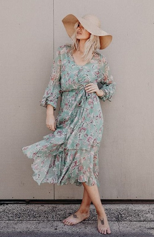 Luxe Deluxe Foral Flowy Dress